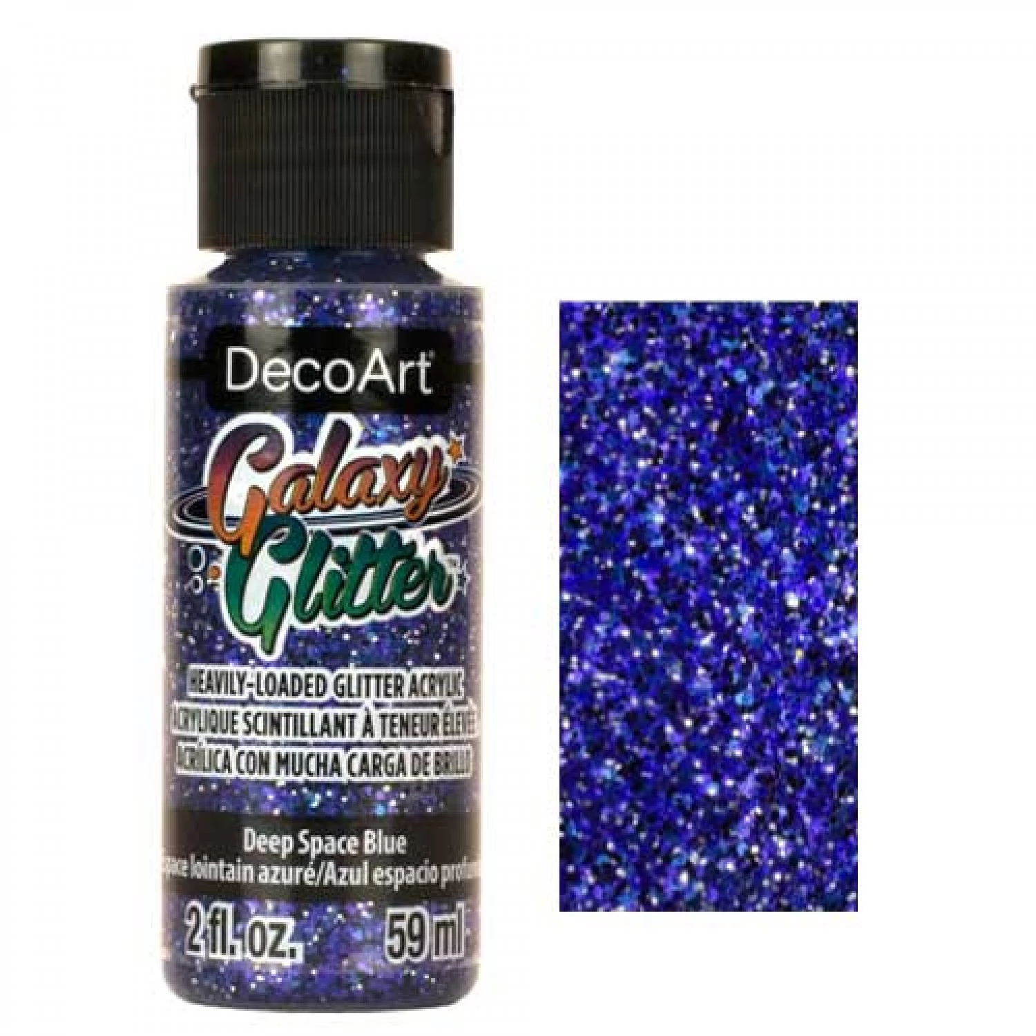 DecoArt Galaxy Glitter Paint - Silver Moon, 2 oz