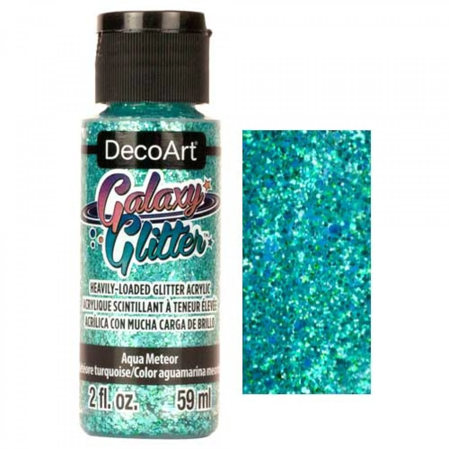 Aqua Meteor Galaxy Glitter Paint - 2oz